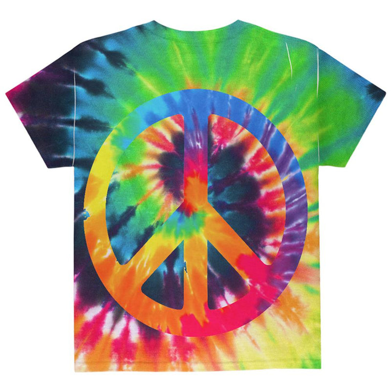 Peace Sign Tie Dye All Over Youth T Shirt Youth T-Shirts Old Glory