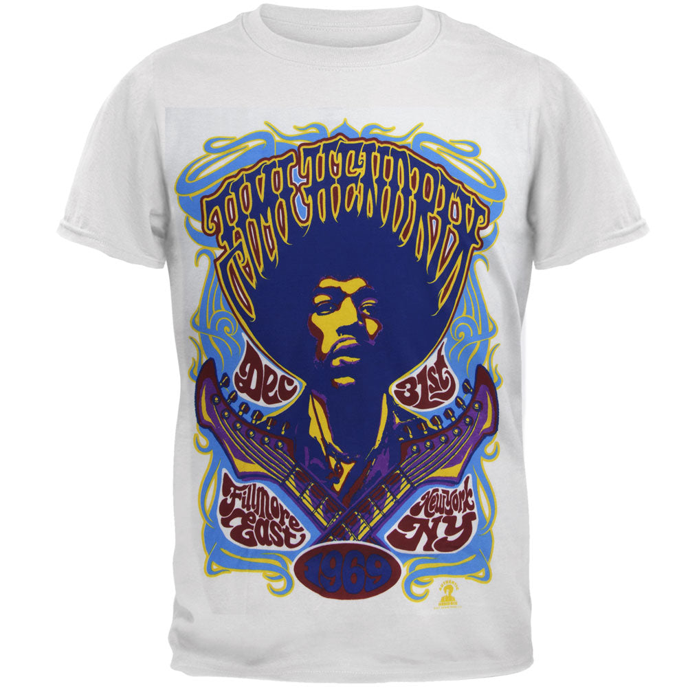 Jimi Hendrix - Fillmore East 1969 Soft Mens T Shirt Men's T-Shirts Jimi Hendrix