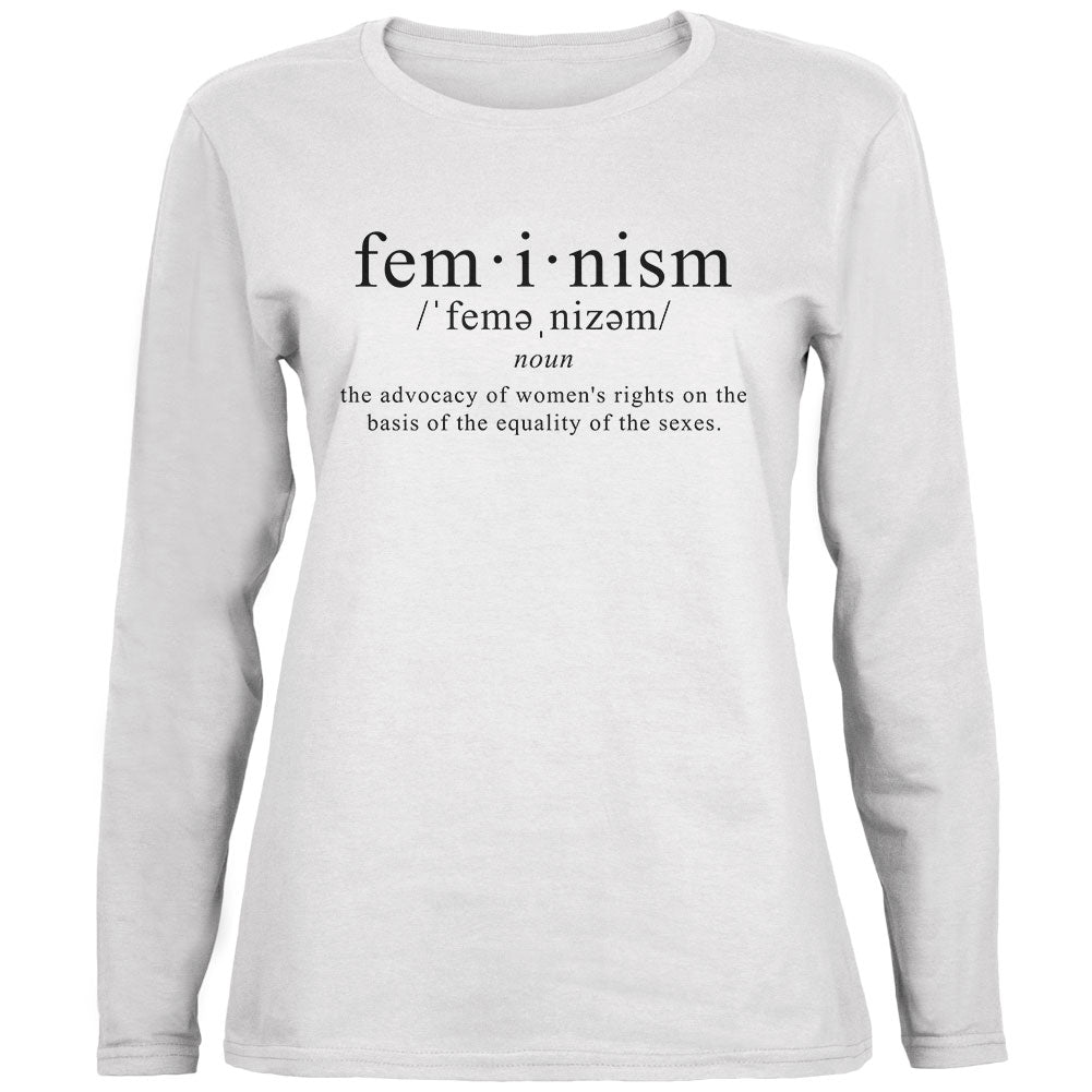 Feminism Definition Ladies' Relaxed Jersey Long-Sleeve Tee Women's Long Sleeves Old Glory 2XL White