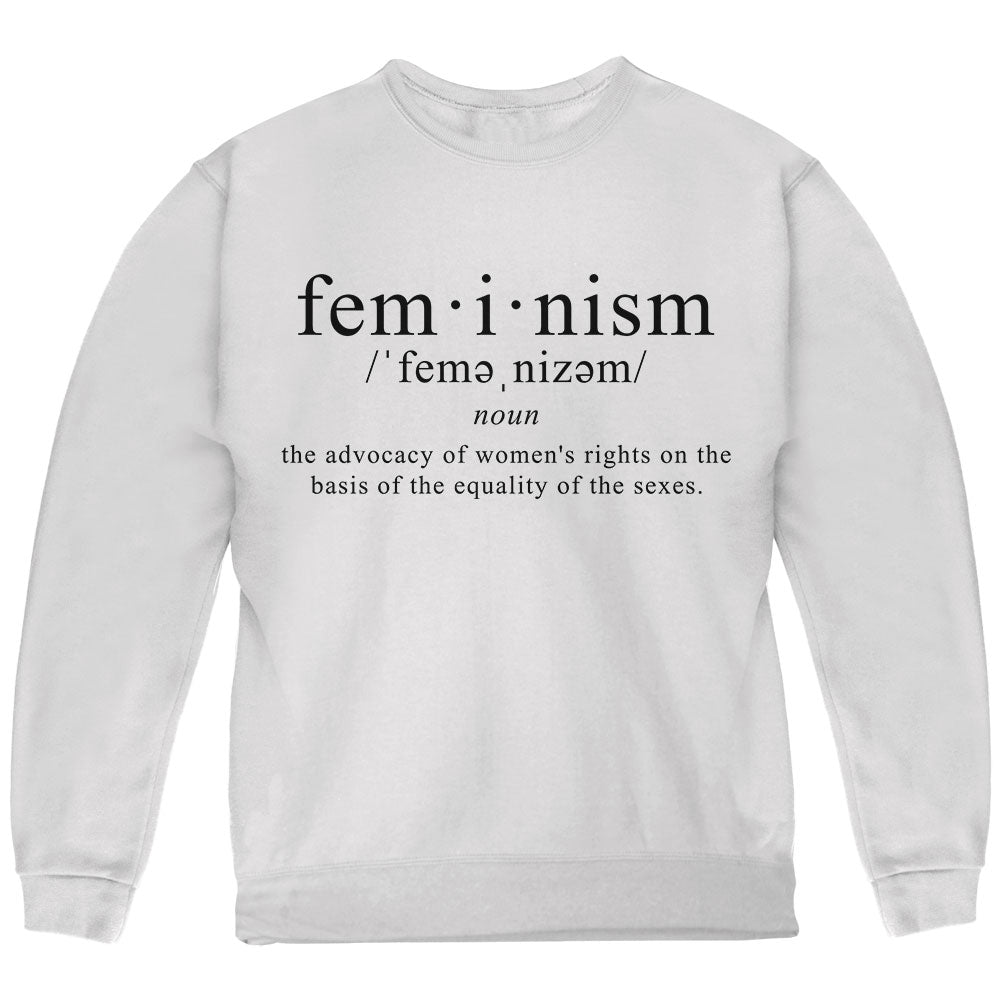 Feminism Definition Youth Sweatshirt Youth Sweatshirts Old Glory YLG White
