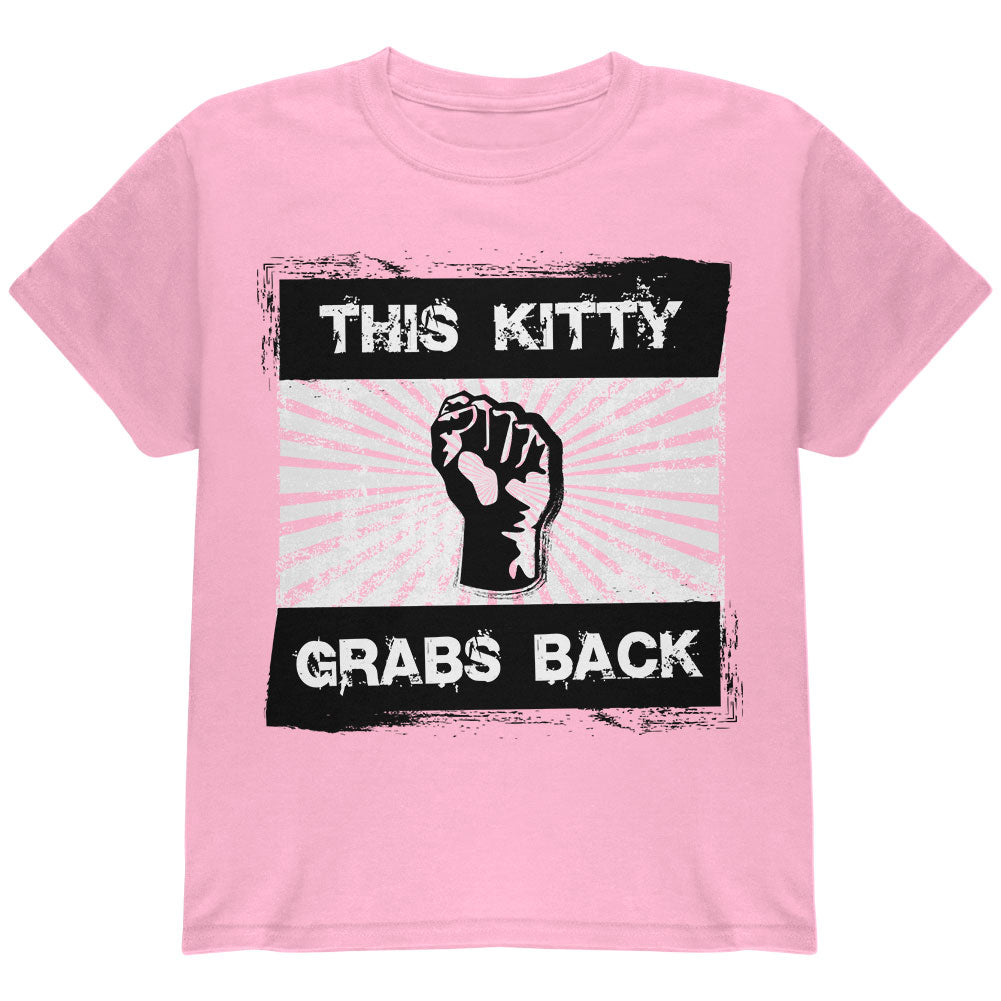 Feminist Activist This Kitty Grabs Back Youth T Shirt Youth T-Shirts Old Glory YLG Light Pink