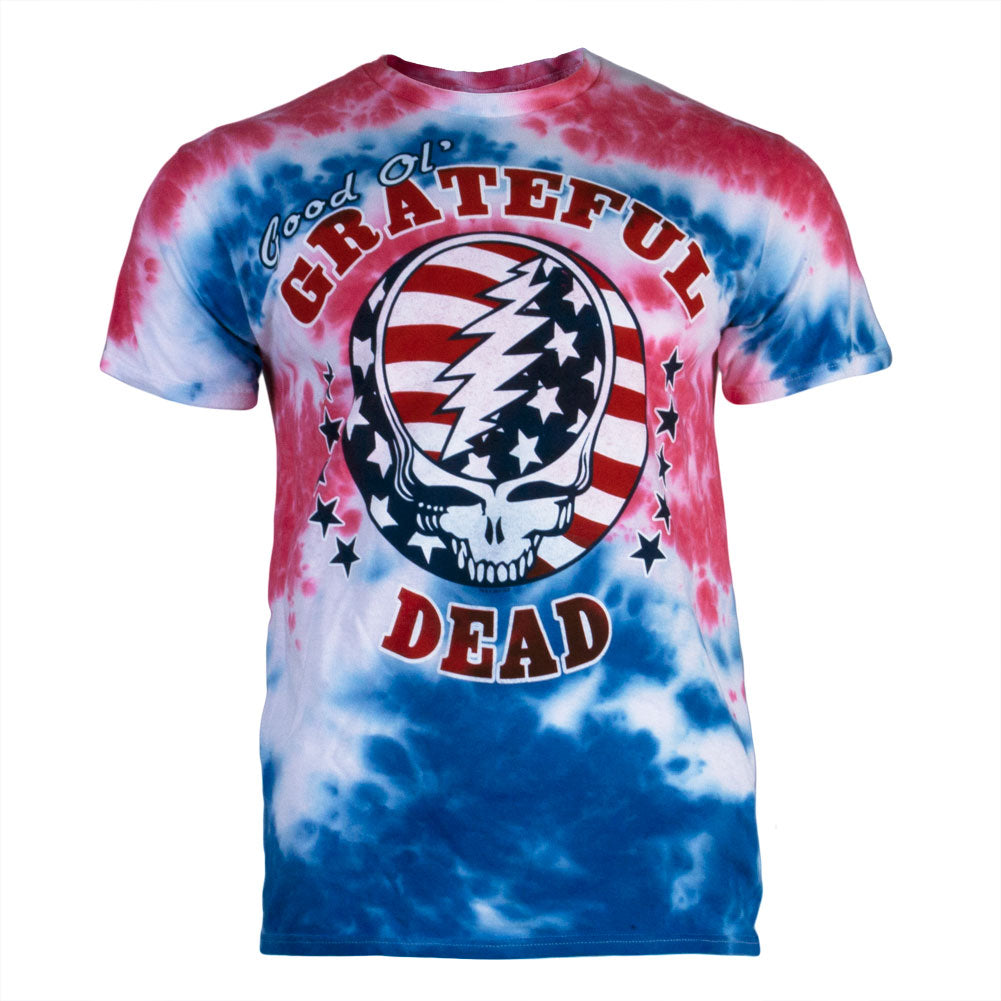 Old Glory Grateful Dead - Mens 71 Skull & Roses Tie Dye T-Shirt