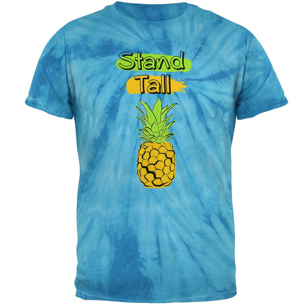 Summer Sun - Be a Pineapple - Stand Tall Mens T Shirt Men's T-Shirts Old Glory 2XL Pinwheel Blue Tie Dye