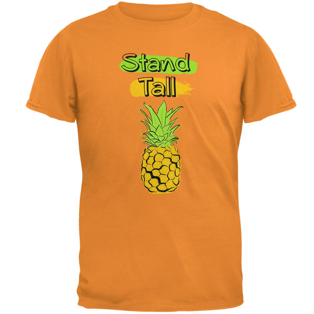 Summer Sun - Be a Pineapple - Stand Tall Mens T Shirt Men's T-Shirts Old Glory 2XL Tangerine