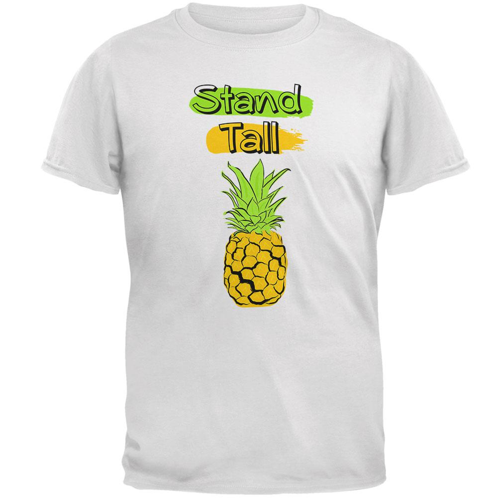 Summer Sun - Be a Pineapple - Stand Tall Mens T Shirt Men's T-Shirts Old Glory 2XL White
