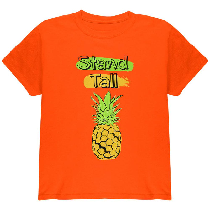 Summer Sun - Be a Pineapple - Stand Tall Youth T Shirt Youth T-Shirts Old Glory LG Orange