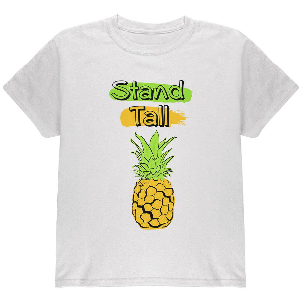 Summer Sun - Be a Pineapple - Stand Tall Youth T Shirt Youth T-Shirts Old Glory LG White