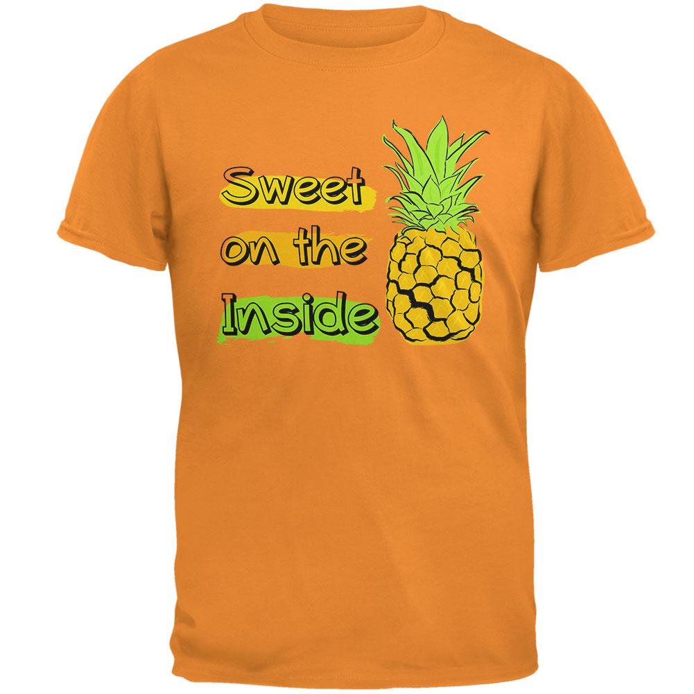 Summer Sun - Be a Pineapple - Sweet on the Inside Mens T Shirt Men's T-Shirts Old Glory 2XL Tangerine