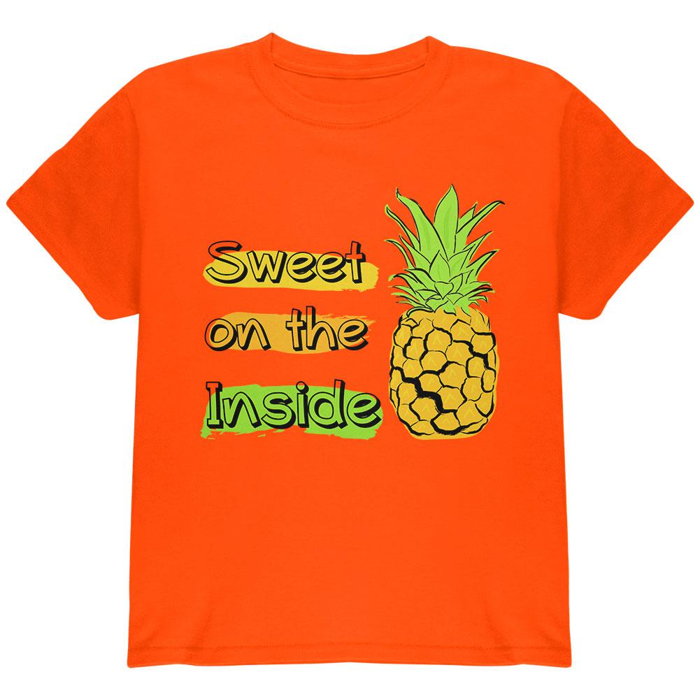 Summer Sun - Be a Pineapple - Sweet on the Inside Youth T Shirt Youth T-Shirts Old Glory LG Orange