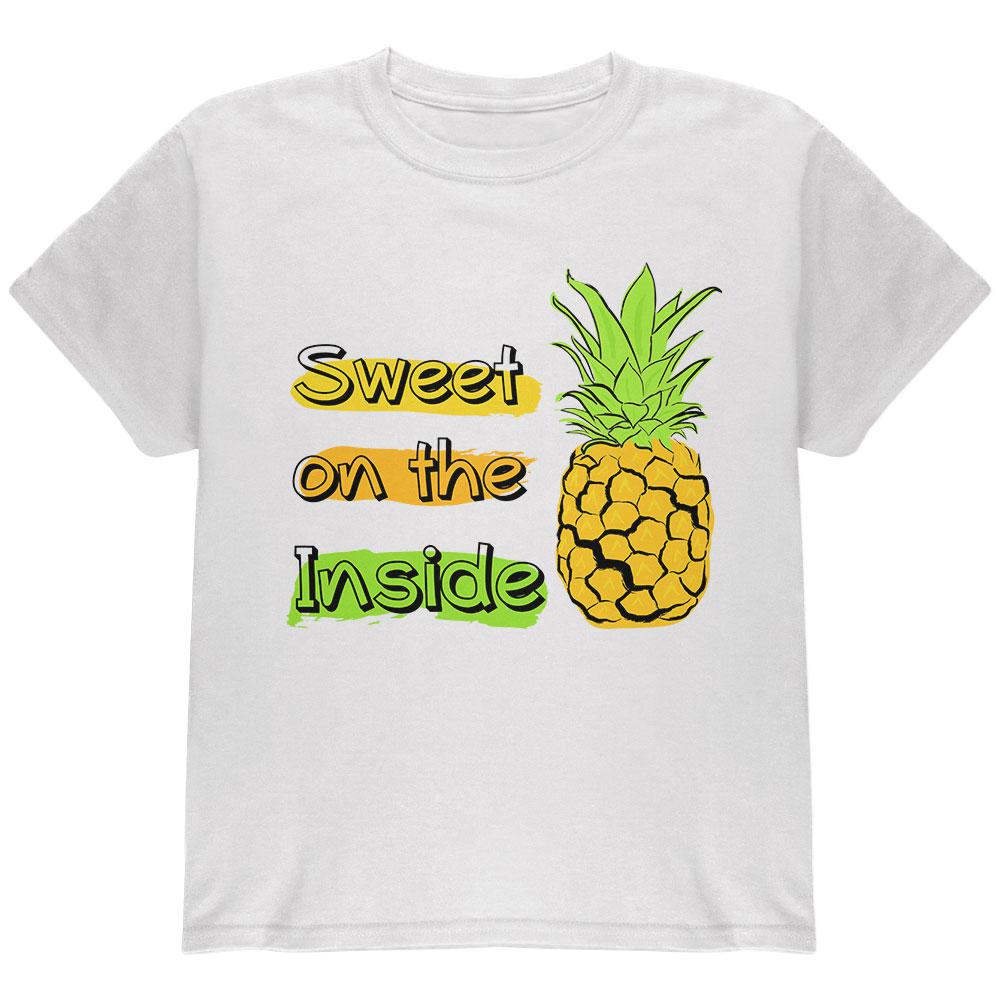 Summer Sun - Be a Pineapple - Sweet on the Inside Youth T Shirt Youth T-Shirts Old Glory LG White