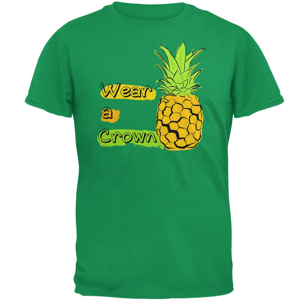 Summer Sun - Be a Pineapple - Wear a Crown Mens T Shirt Men's T-Shirts Old Glory 2XL Irish Green