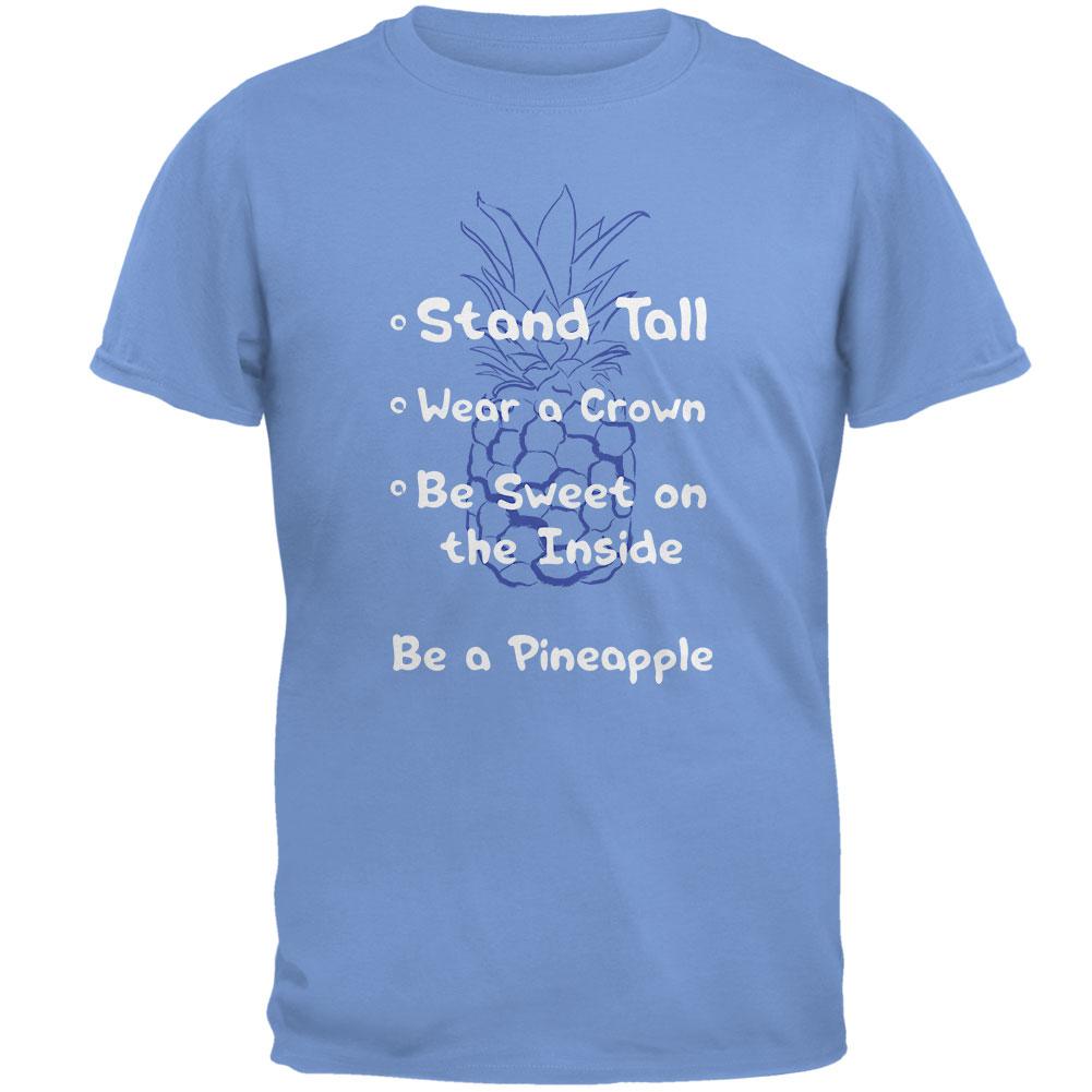 Summer Sun - Be a Pineapple - Sayings List Mens T Shirt Men's T-Shirts Old Glory 2XL Carolina Blue