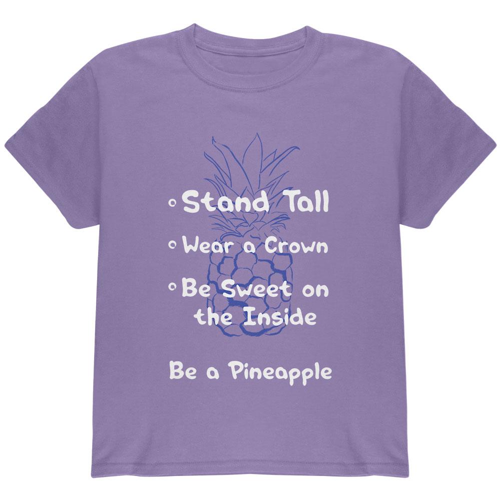 Summer Sun - Be a Pineapple - Sayings List Youth T Shirt Youth T-Shirts Old Glory LG Violet