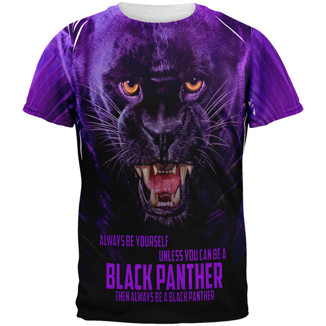 Always Be Yourself Unless Black Panther All Over Mens T Shirt Men's T-Shirts Old Glory 2XL Multicolored