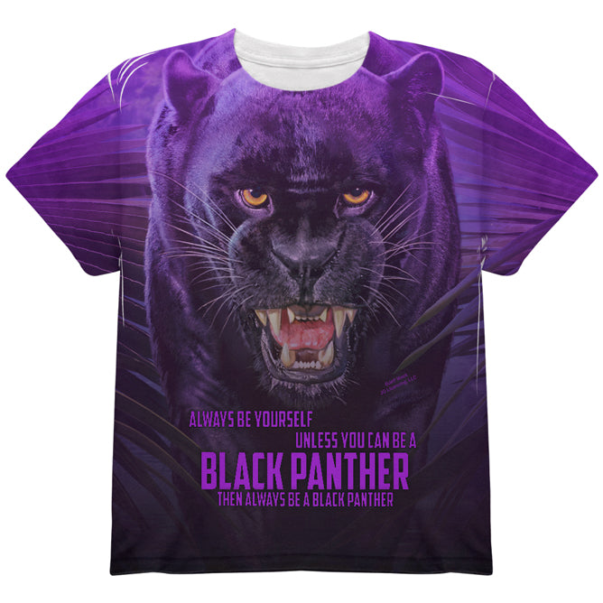 Always Be Yourself Unless Black Panther All Over Youth T Shirt Youth T-Shirts Old Glory YLG Multicolored