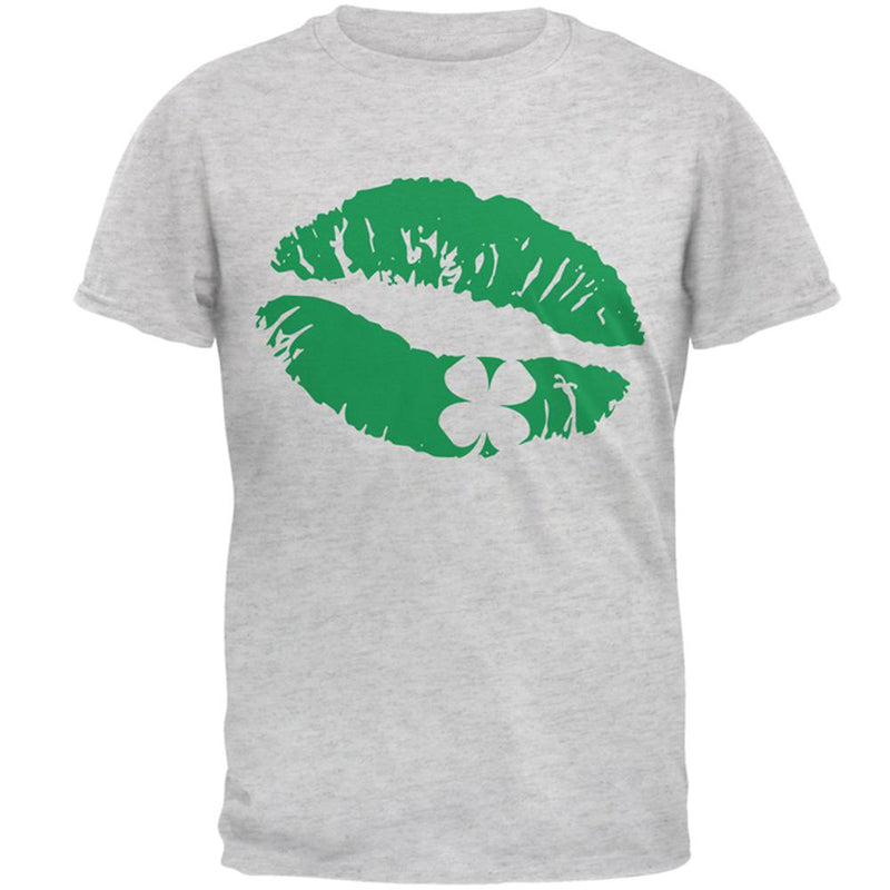 St Patrick's Day Kiss the Blarney Stone Mens T Shirt Men's T-Shirts Old Glory 2XL Light Heather Grey
