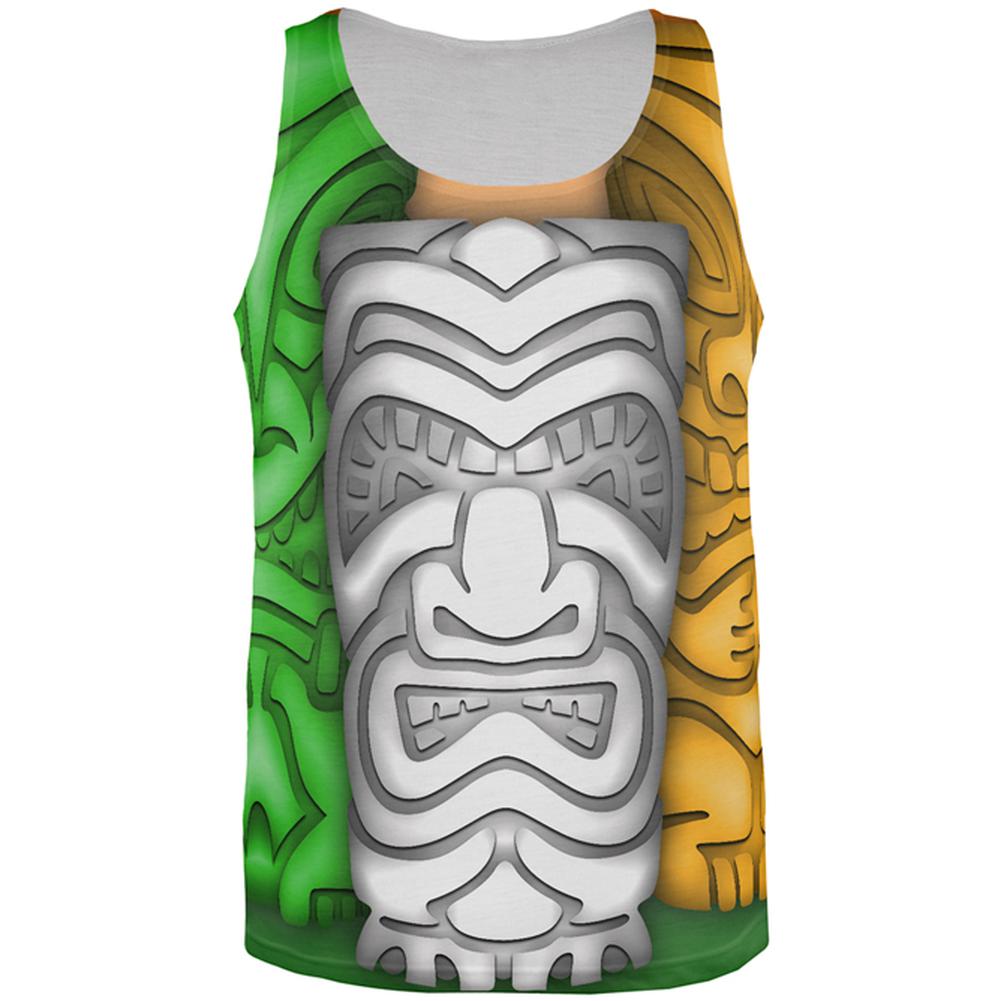St Patricks Day Tiki Glass Party All Over Mens Tank Top Men's Tank Tops Old Glory 2XL Multi
