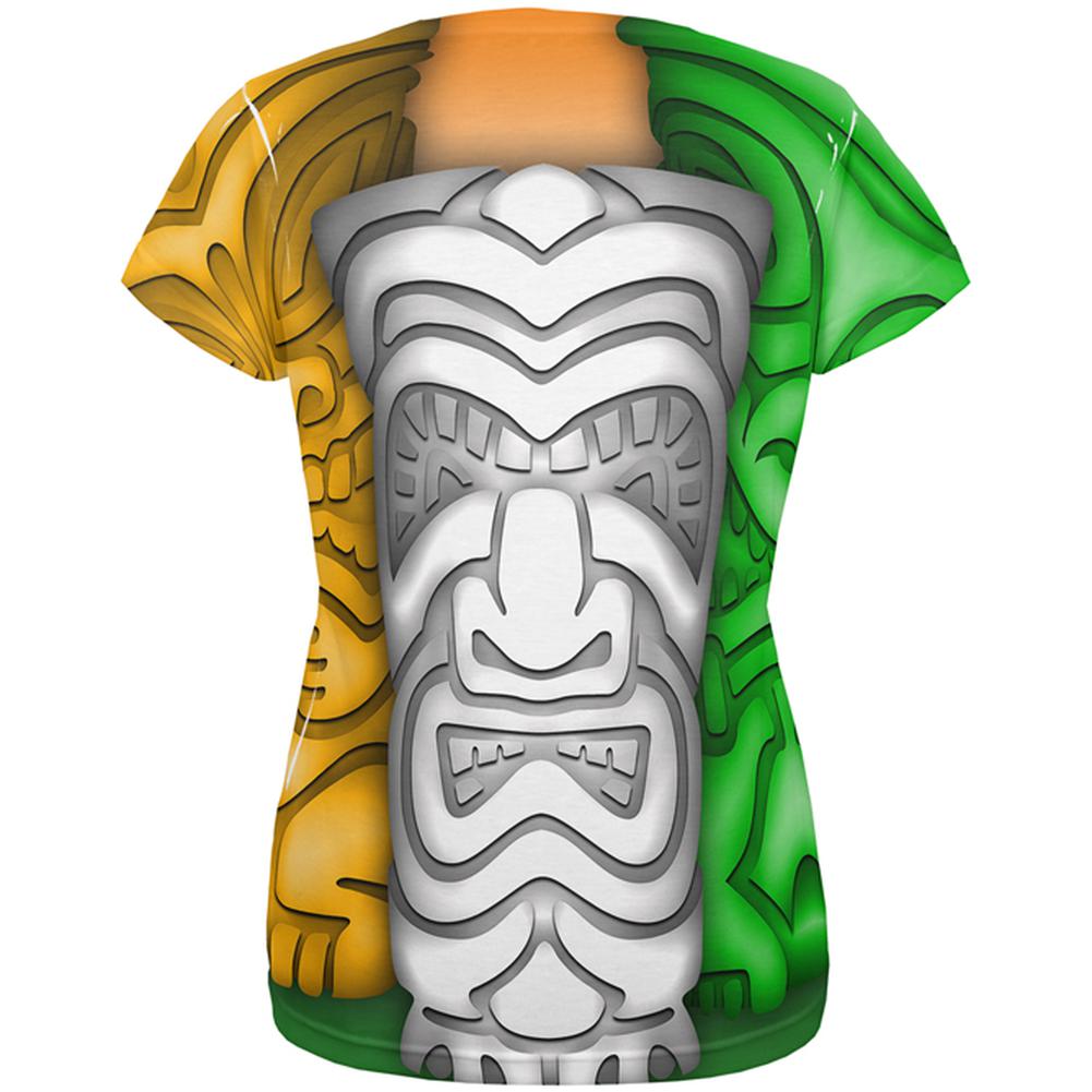 St Patricks Day Tiki Glass Party All Over Womens T Shirt Women's T-Shirts Old Glory