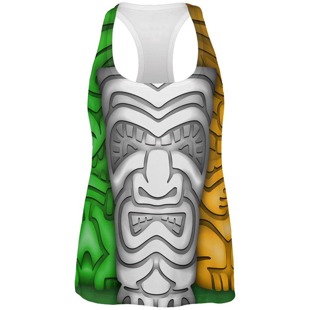St Patricks Day Tiki Glass Party All Over Womens Work Out Tank Top Women's Tank Tops Old Glory 2XL Multi