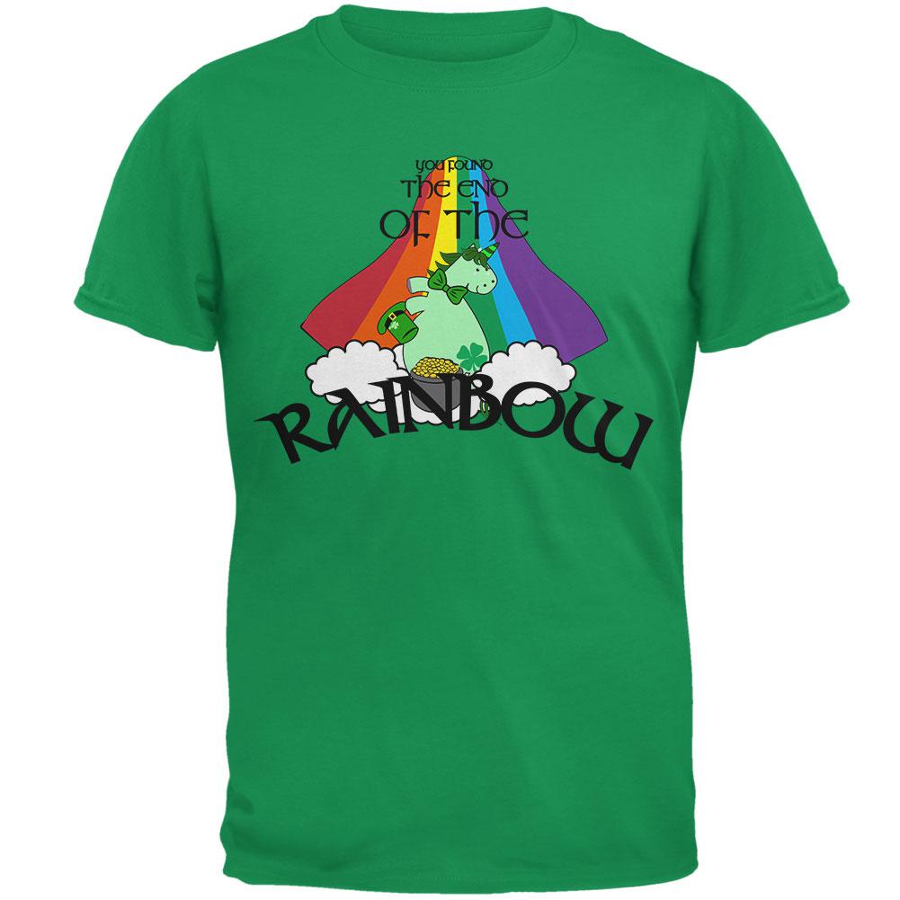 St. Patrick's Day Unicorn End Of The Rainbow Irish Mens T Shirt Men's T-Shirts Old Glory 2XL Irish Green