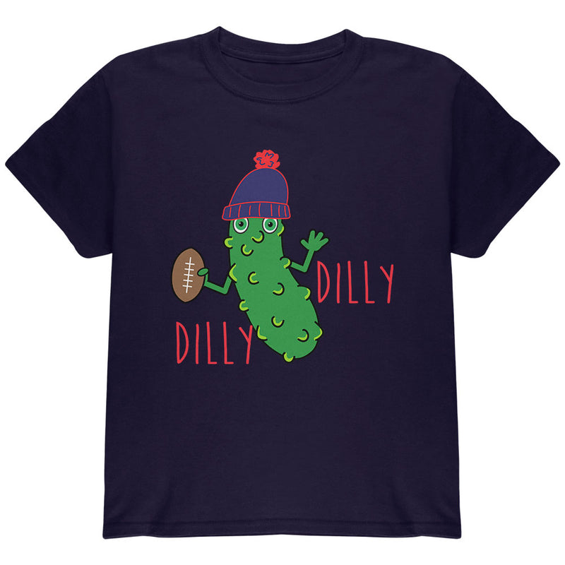 Vegetable Pickle Dilly Dilly Football Youth T Shirt Youth T-Shirts Old Glory YLG Navy