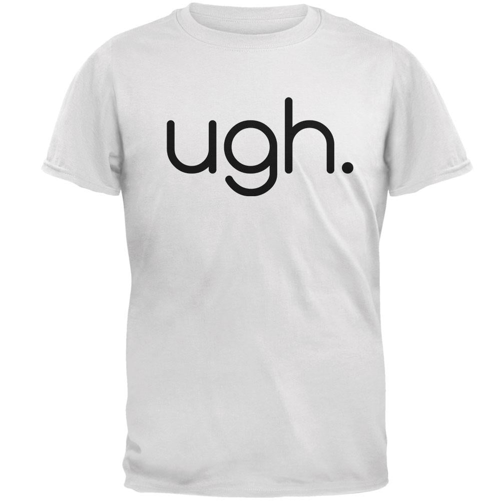 Funny Ugh Expression Mens T Shirt Men's T-Shirts Old Glory 2XL White
