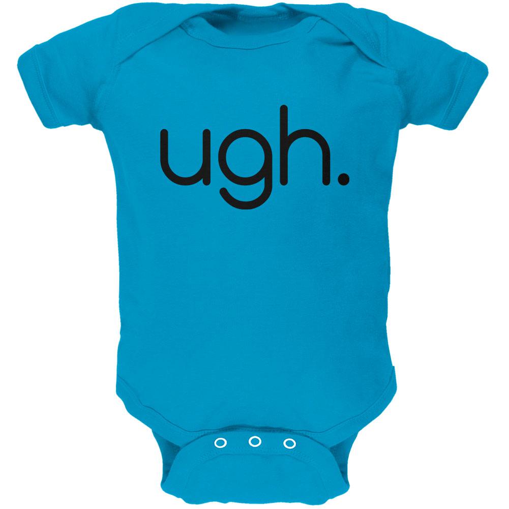 Funny Ugh Expression Soft Baby One Piece Baby One Piece Old Glory 0-3M Turquoise