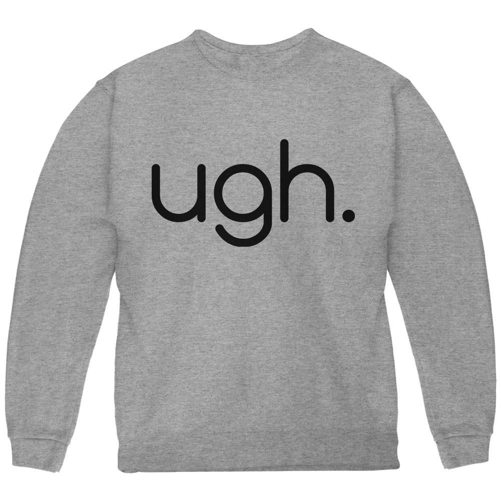 Funny Ugh Expression Youth Sweatshirt Youth Sweatshirts Old Glory LG Storm Grey