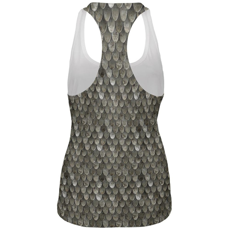 Halloween Steel Scale Armor Costume All Over Womens Work Out Tank Top Women's Tank Tops Old Glory