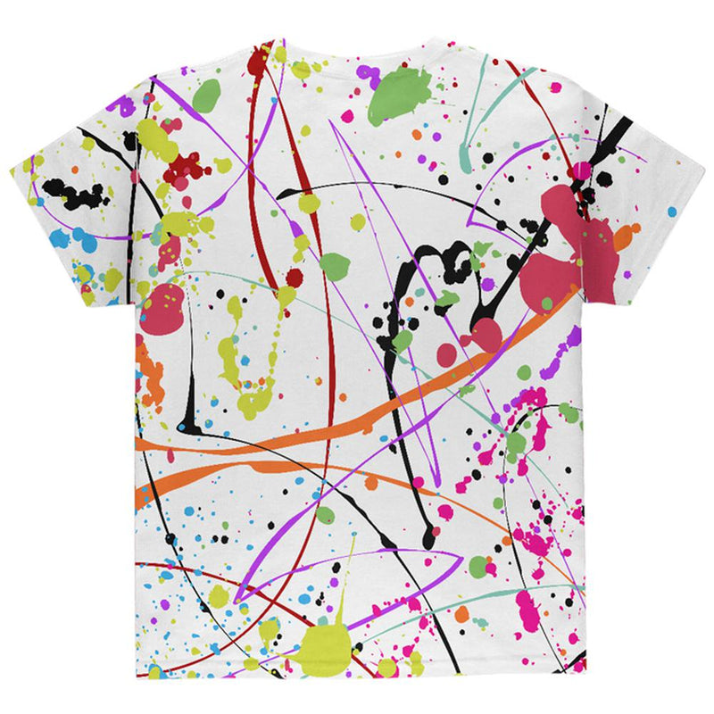 Splatter Paint White All Over Youth T Shirt Youth T-Shirts Old Glory