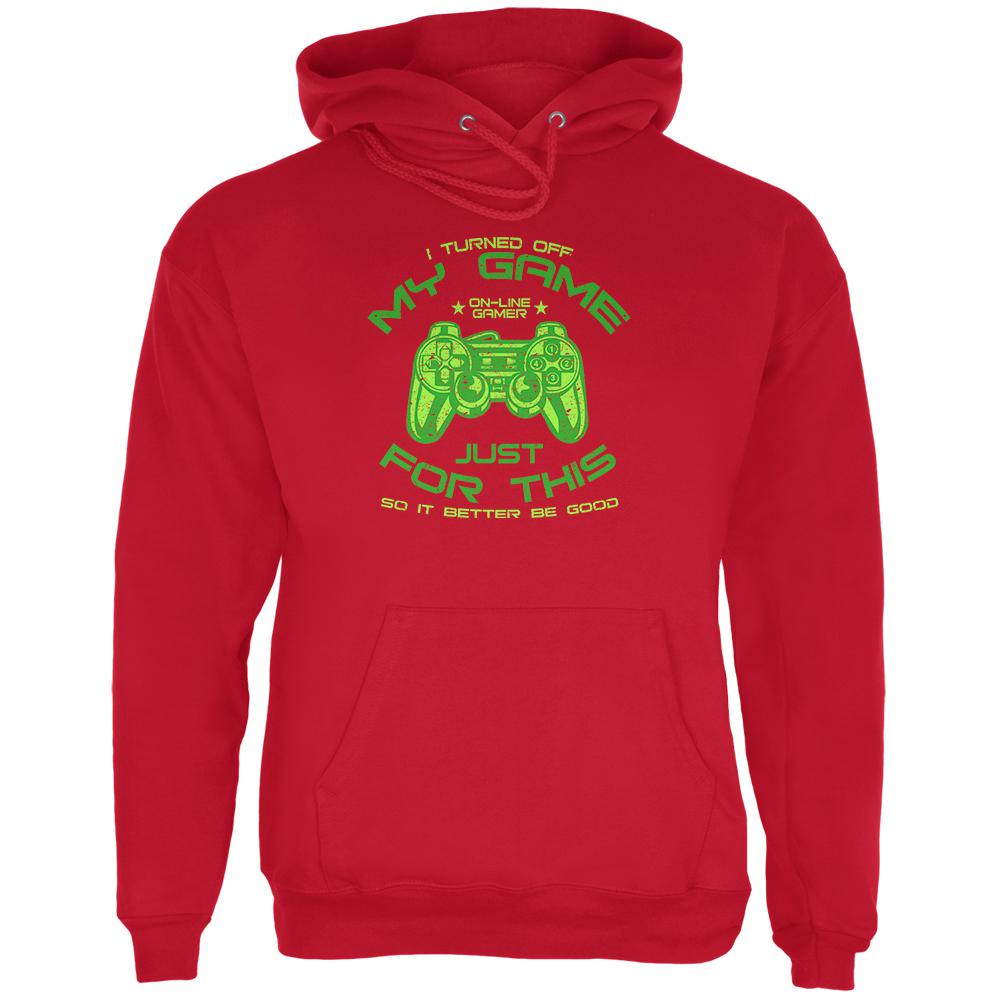 Turned Off My Game For This Mens Hoodie Men's Hoodies Old Glory 2XL Red