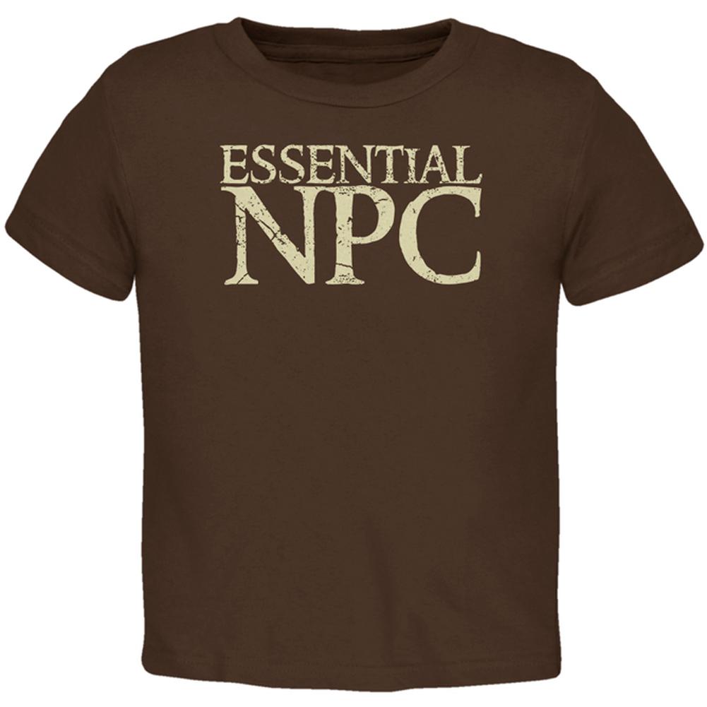 Essential NPC Gamer Funny Toddler T Shirt Toddler T-Shirts Old Glory 2T Brown