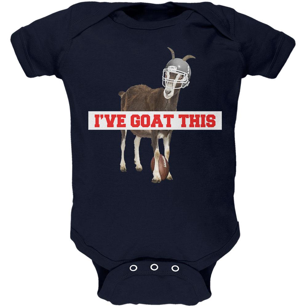 I've Goat This Football Soft Baby One Piece Baby One Piece Old Glory 0-3M Navy