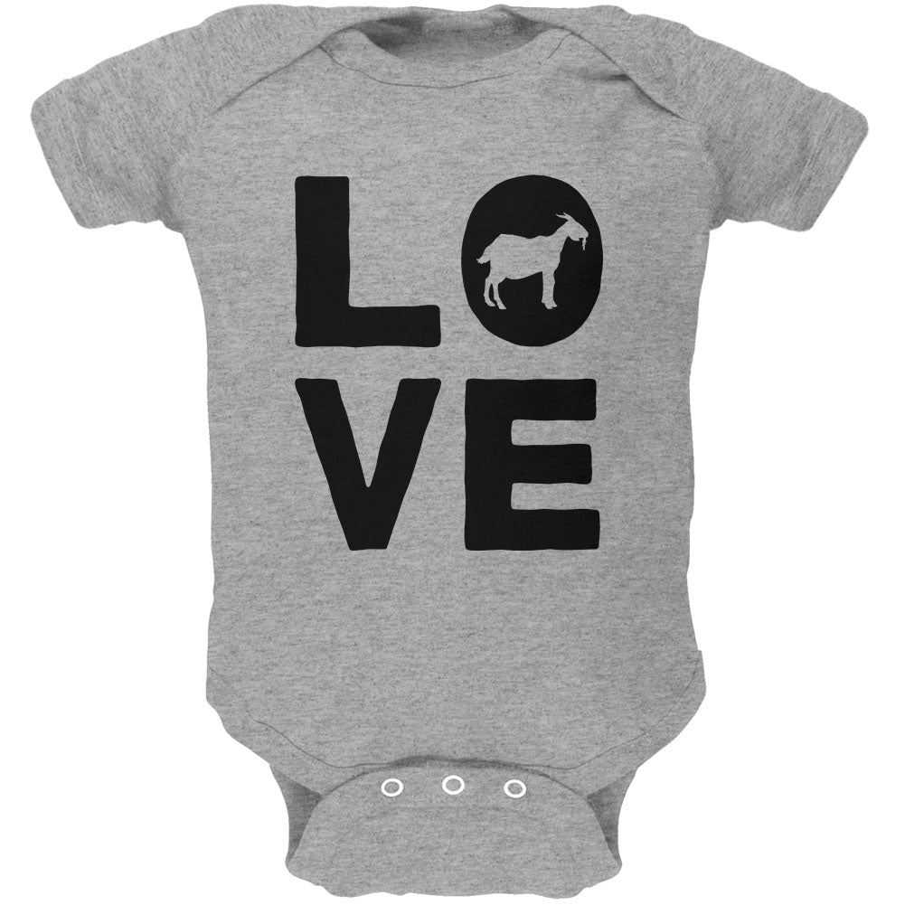 Goat Love Series Soft Baby One Piece Baby One Piece Old Glory 0-3M Heather