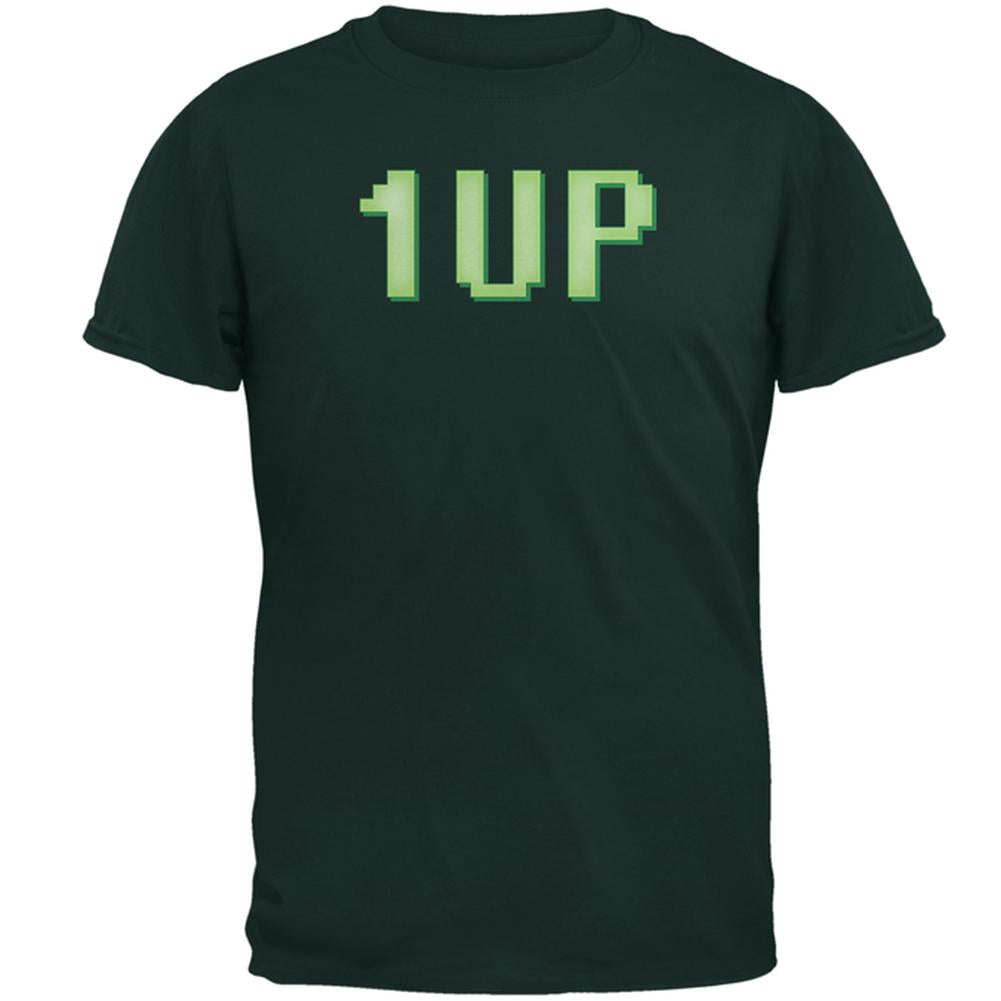 Gamer Geek Birthday 1 Up Extra Life Mens T Shirt Men's T-Shirts Old Glory 2XL Forest Green