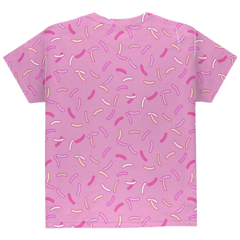 Pastel Strawberry Sprinkles All Over Youth T Shirt Youth T-Shirts Old Glory
