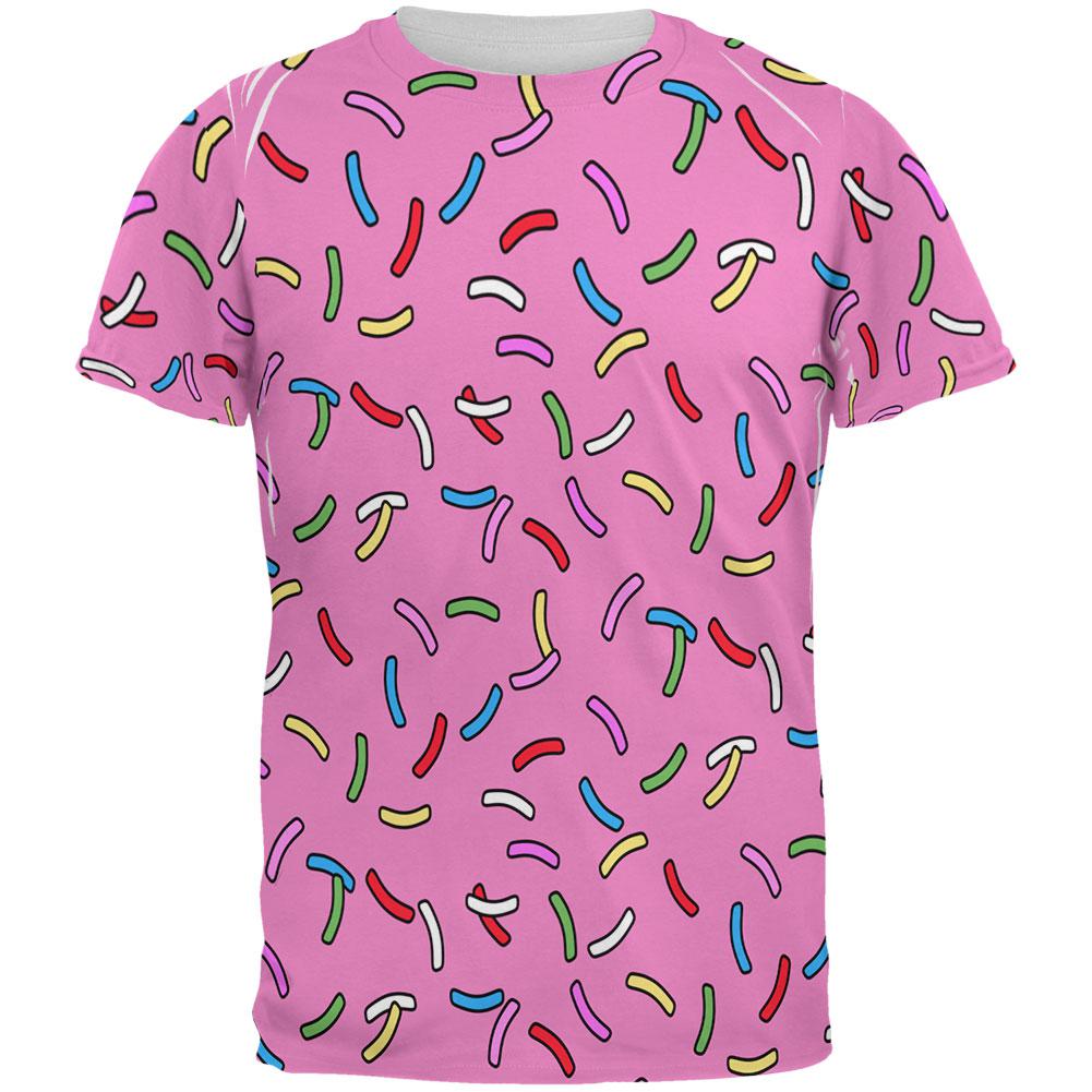Rainbow Sprinkles All Over Mens T Shirt Men's T-Shirts Old Glory 2XL Light Pink