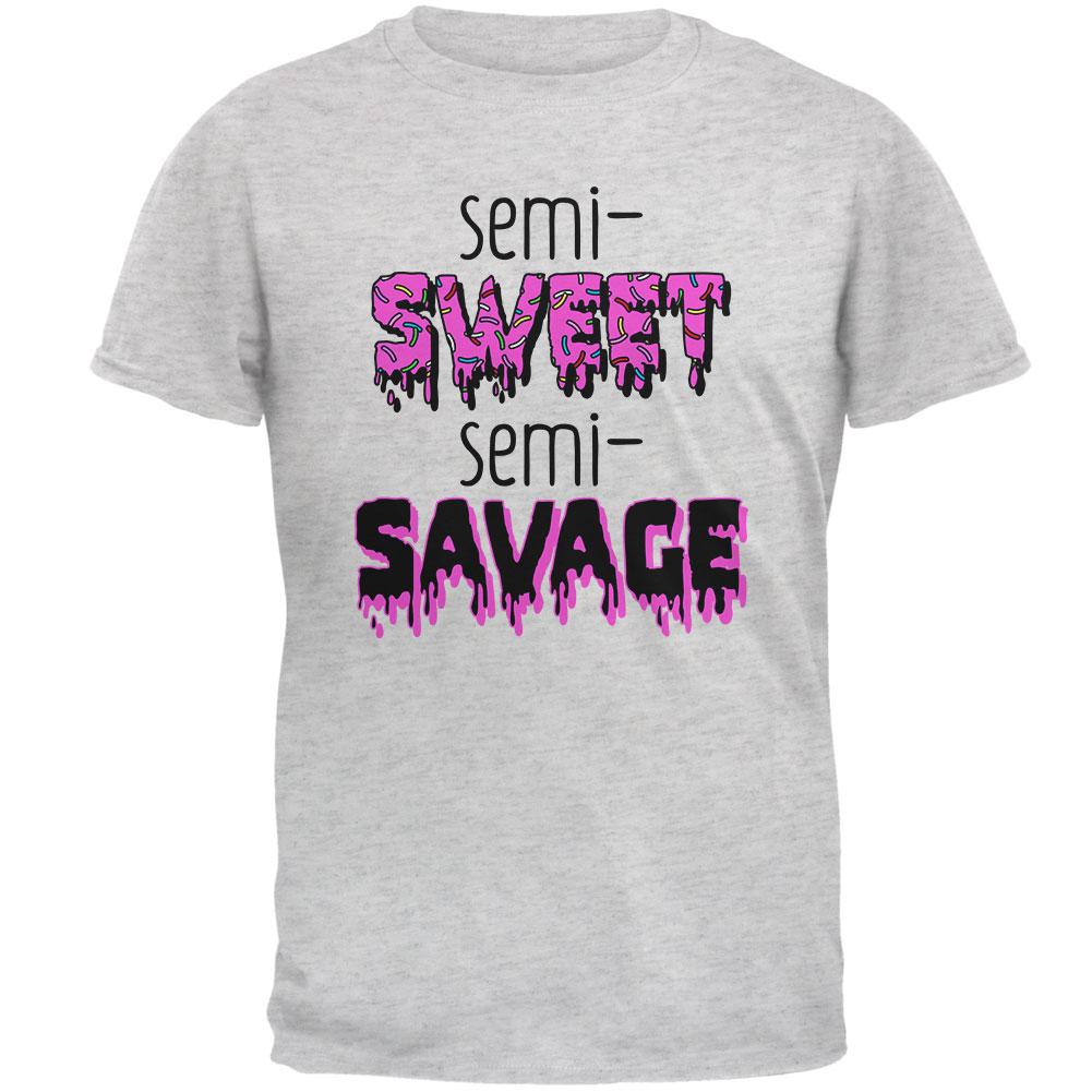 Semi-Sweet Semi-Savage Sprinkles Mens T Shirt Men's T-Shirts Old Glory 2XL Light Heather Grey