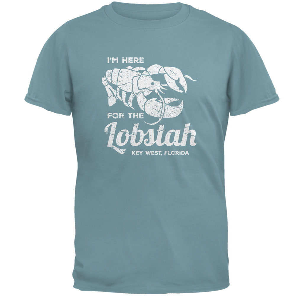 Here for the Lobstah Lobster Distress - Key West FL Mens T Shirt Men's T-Shirts Old Glory 2XL Seafoam