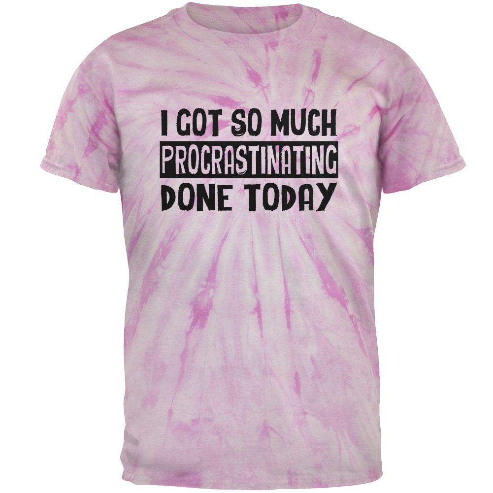 I Got So Much Procrastinating Done Today Mens T Shirt Men's T-Shirts Old Glory LG Pinwheel Pink Tie Dye