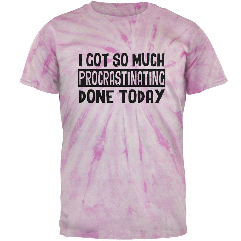 I Got So Much Procrastinating Done Today Mens T Shirt Men's T-Shirts Old Glory LG Pinwheel Pink Tie Dye