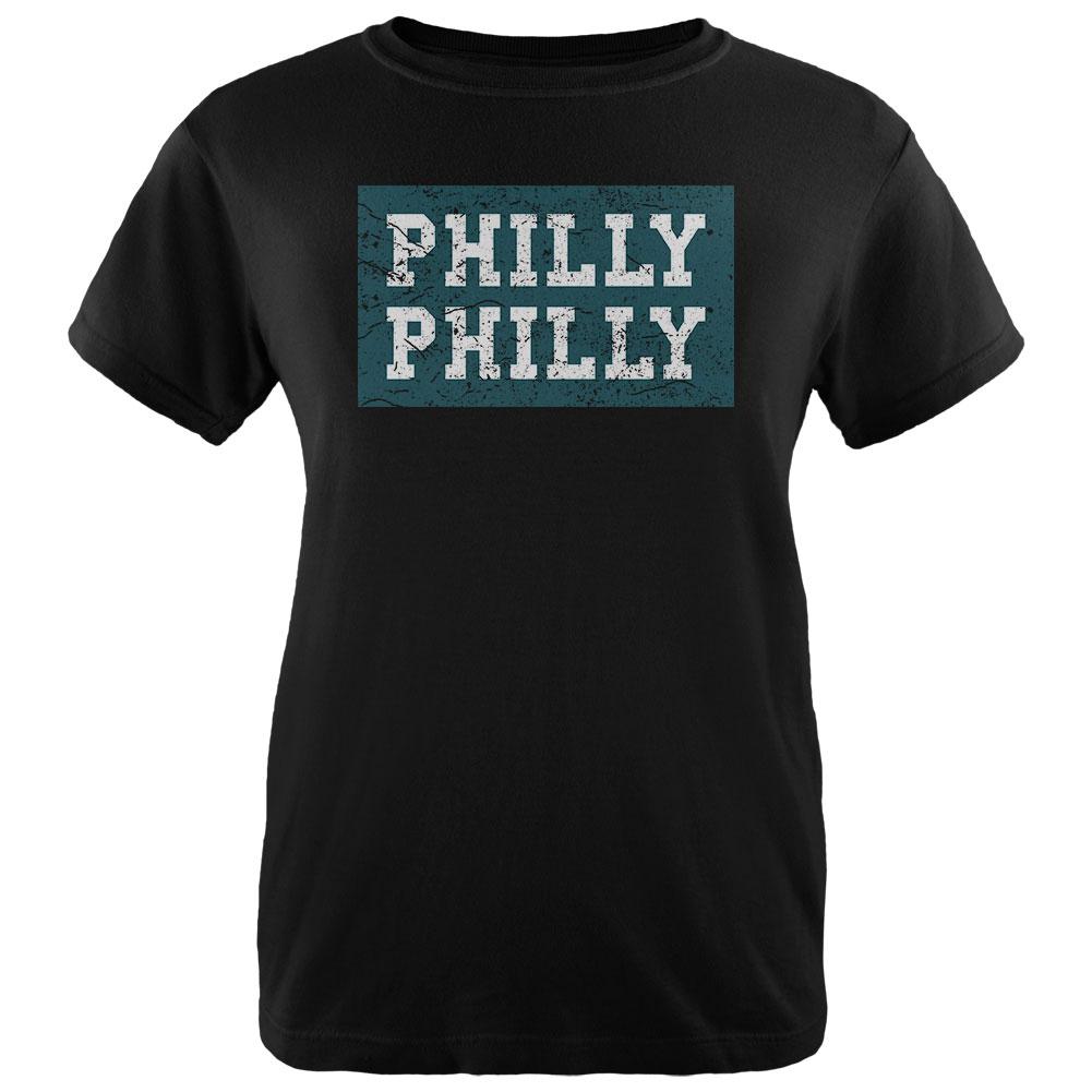Philly Philly Womens Organic T Shirt Women's T-Shirts Old Glory LG Black