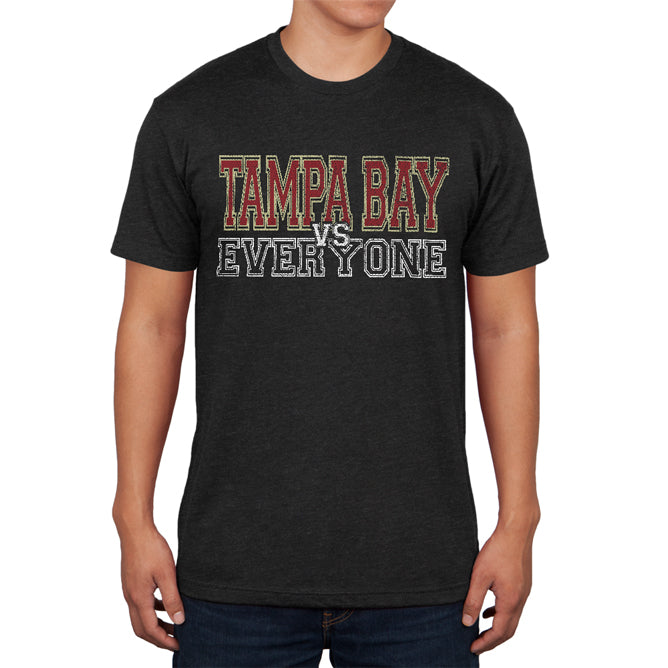 Tampa Bay VS Everyone Vintage Distressed Mens Soft T Shirt Men's T-Shirts Old Glory 2XL Black
