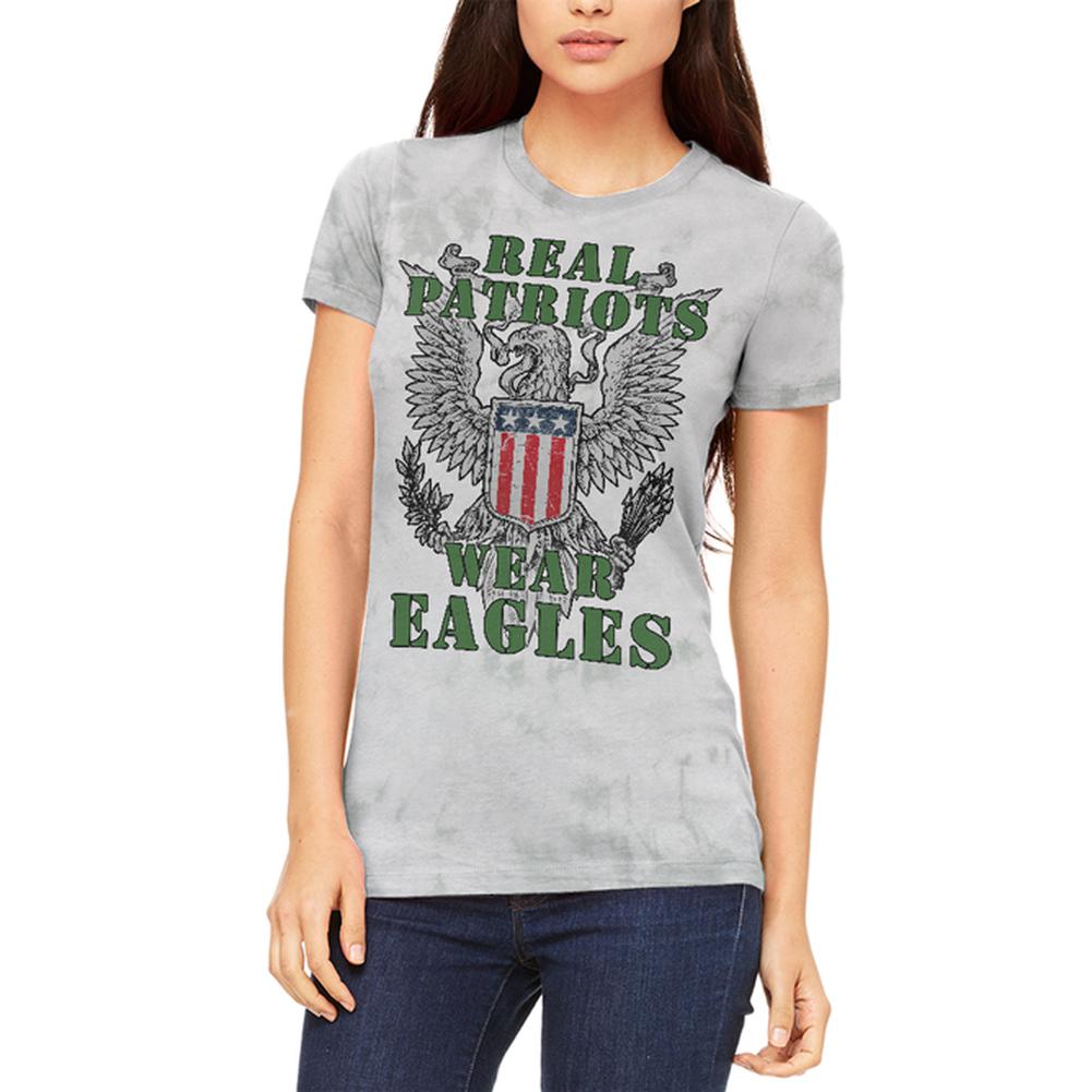 Real Patriots Wear Eagles Juniors Soft T Shirt Juniors T-Shirts Old Glory 2XL Soft Green Triblend