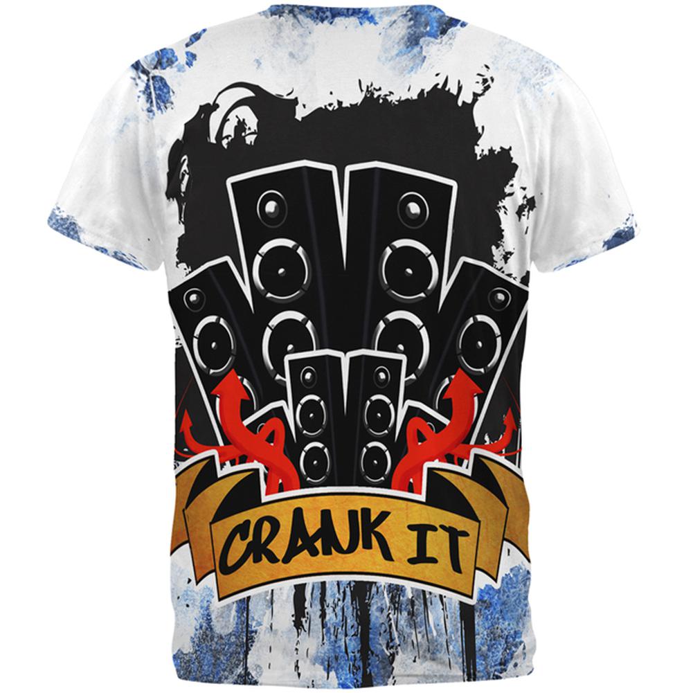 DJ Crank it to Eleven 11 Super Bass Speakers All Over Mens T Shirt Men's T-Shirts Old Glory