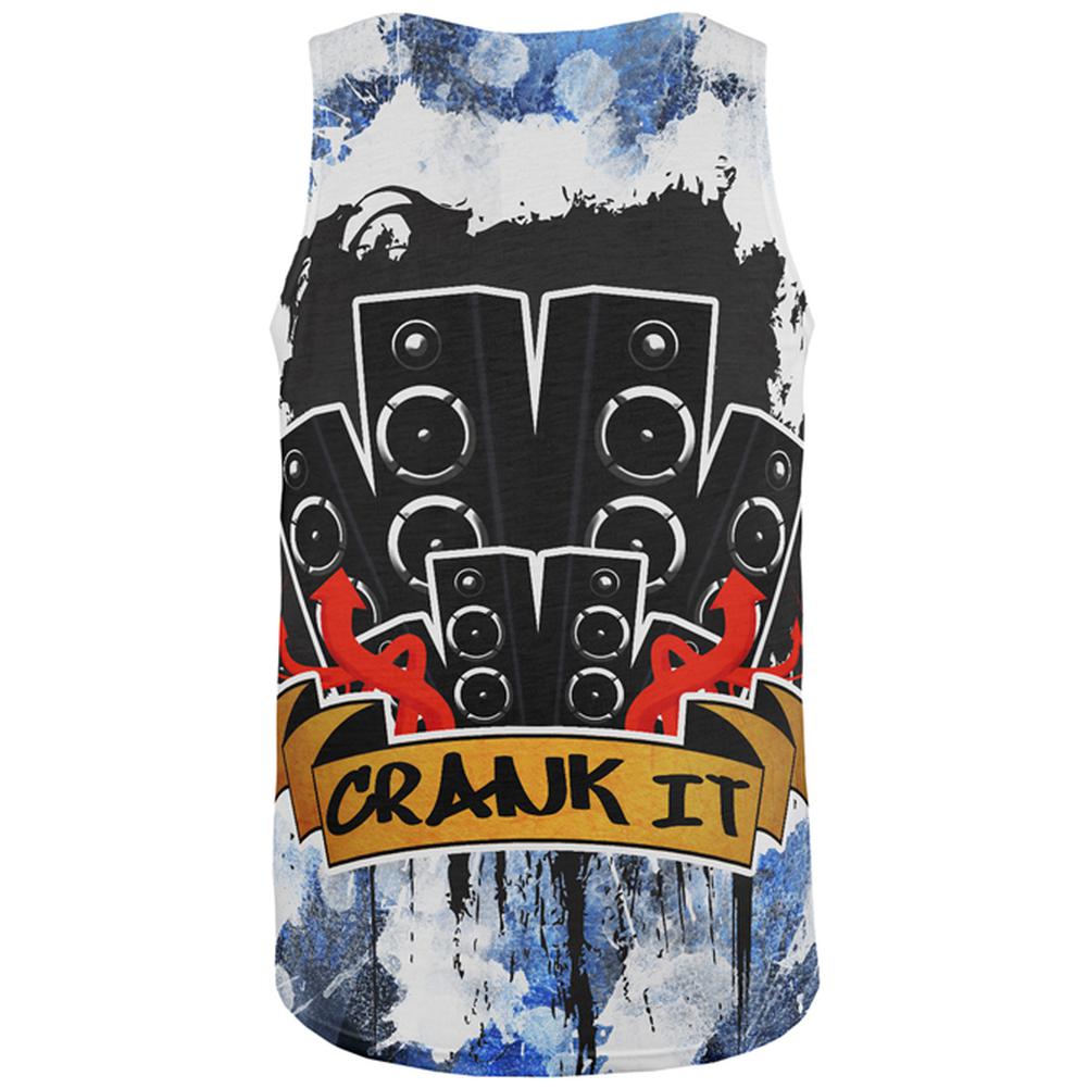 DJ Crank it to Eleven 11 Super Bass Speakers All Over Mens Tank Top Men's Tank Tops Old Glory