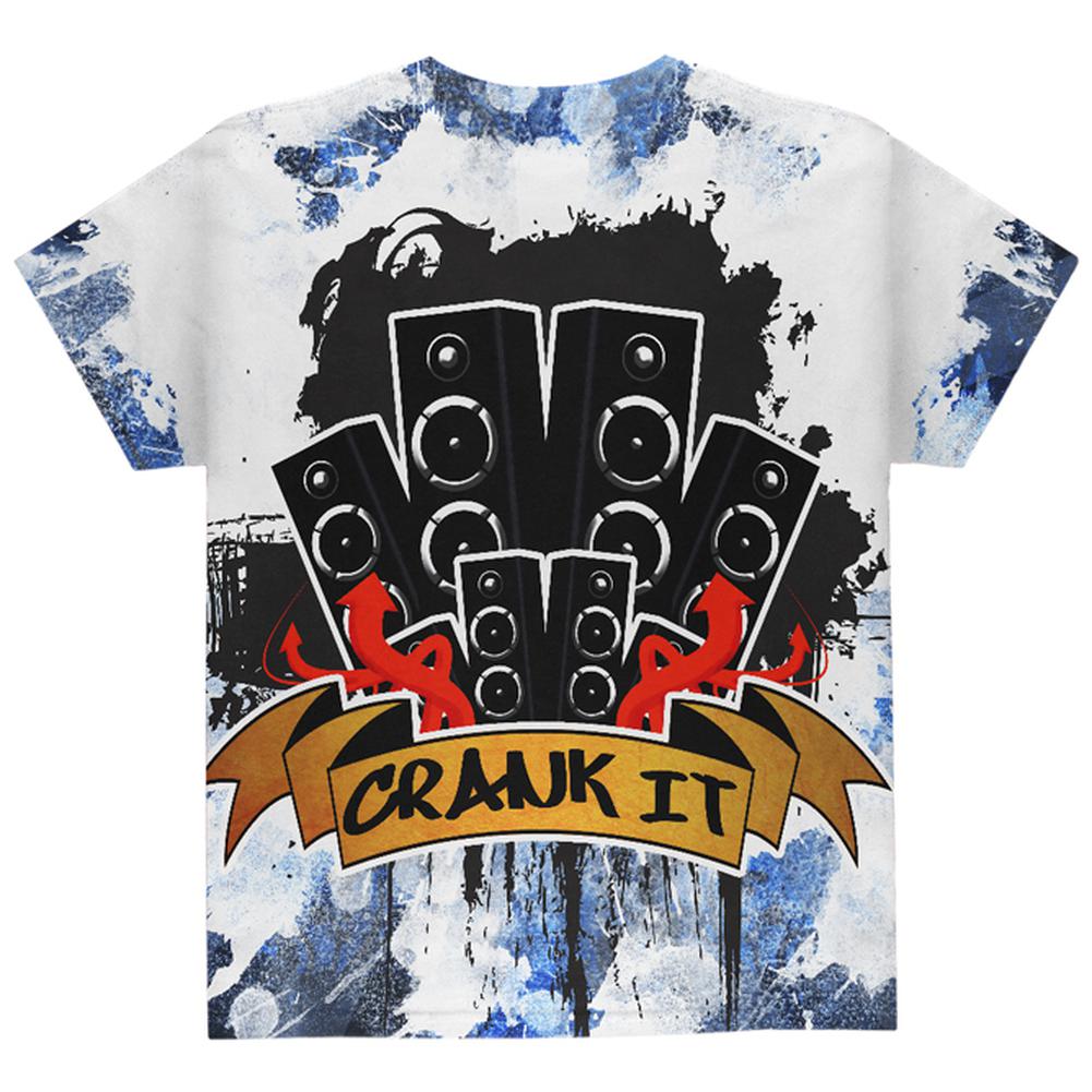DJ Crank it to Eleven 11 Super Bass Speakers All Over Youth T Shirt Youth T-Shirts Old Glory