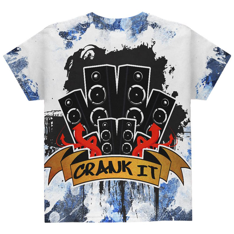 DJ Crank it to Eleven 11 Super Bass Speakers All Over Youth T Shirt Youth T-Shirts Old Glory