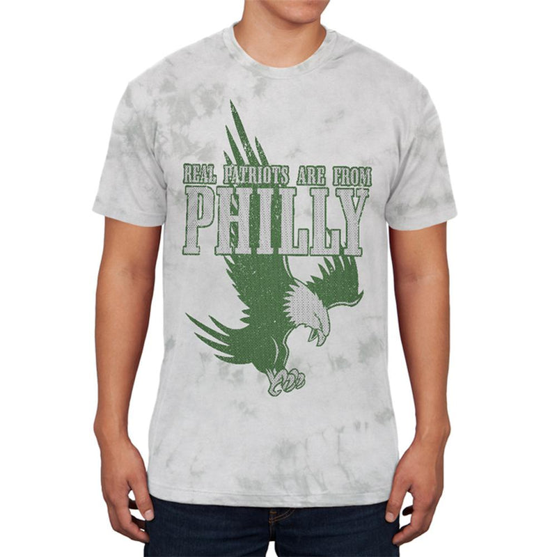 Real Patriots Are From Philly Vintage Distressed Mens Soft T Shirt Men's T-Shirts Old Glory 2XL Soft Green Triblend