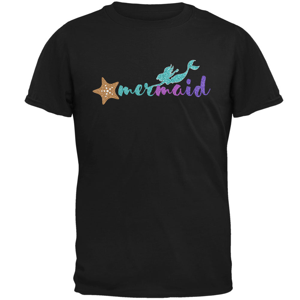 Sparkle Mermaid Mens T Shirt Men's T-Shirts Old Glory 2XL Black